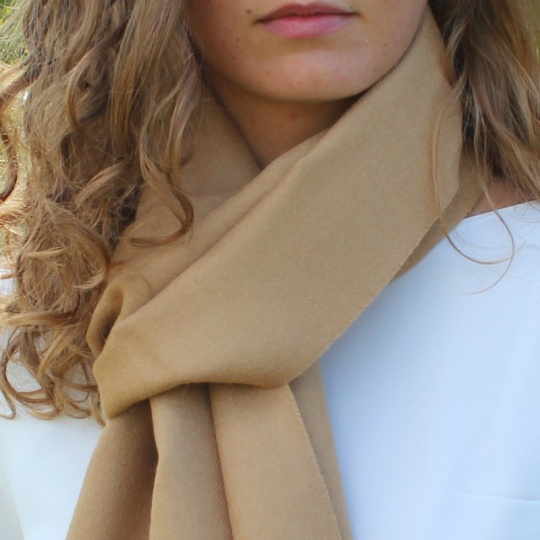 Camel alpaca scarf
